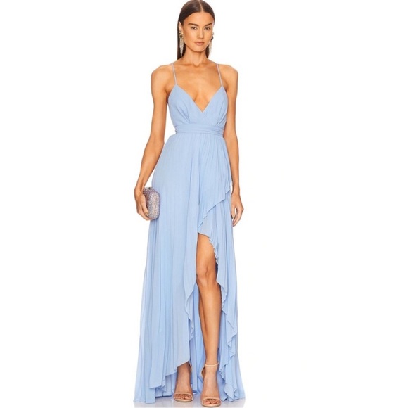 Michael Costello x Revolve Ale Gown in Light Blue - Picture 2 of 11